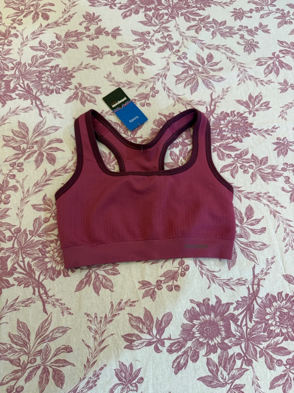 NWT Patagonia Women's Racerback Sports Bra in Berry